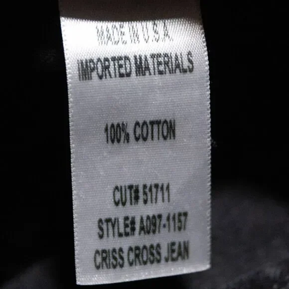 AGOLDE Criss Cross Jeans Black Denim High Rise Straight Button-Fly Women's 28 - Picture 5 of 6